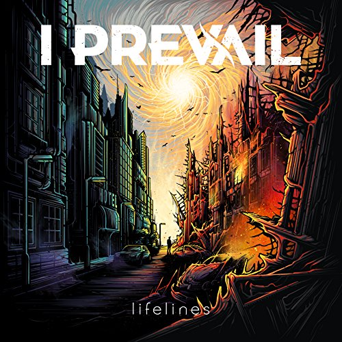 I Prevail album cover: split cityscape, destruction, and bright sunburst.