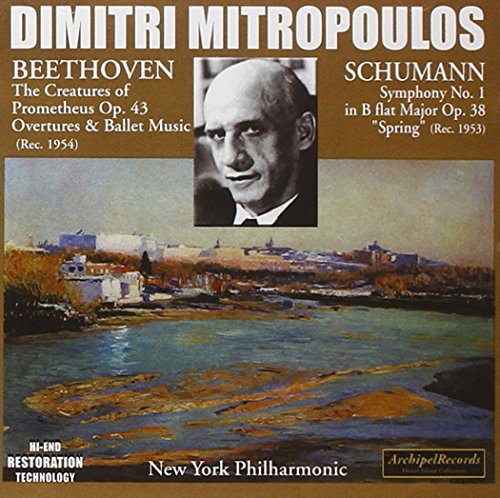 CD cover featuring Dimitri Mitropoulos portrait over a landscape painting.