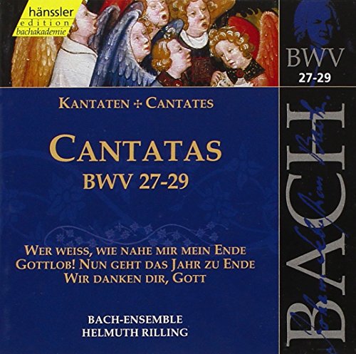CD cover for Bach cantatas BWV 27-29, featuring angelic figures.
