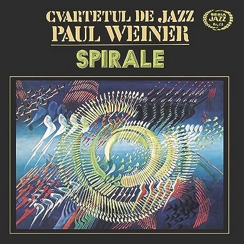 Vinyl record cover for “Spirale” by Paul Weiner, abstract colorful design.