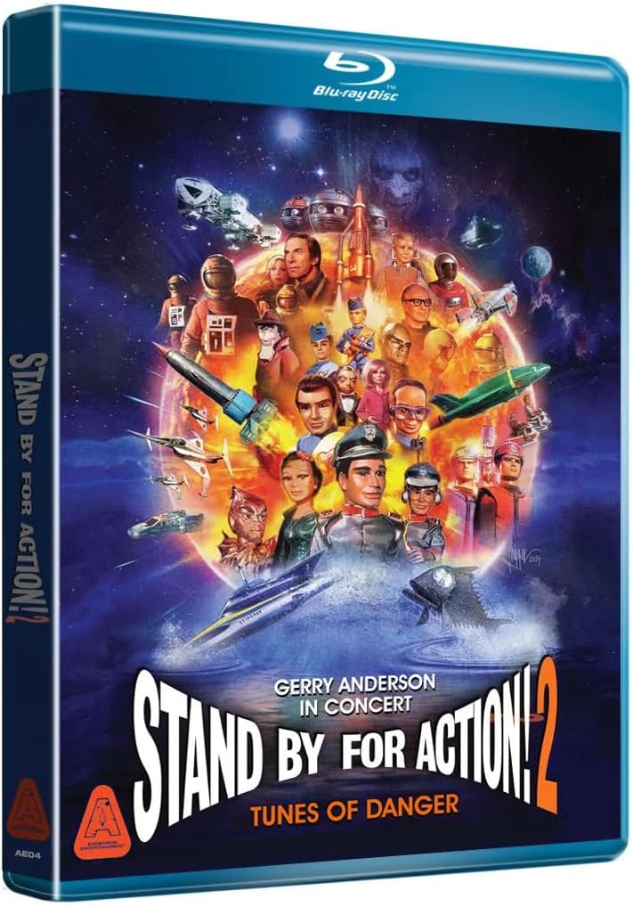 Blu-ray cover for "Stand By For Action! 2" featuring colorful space imagery and characters.
