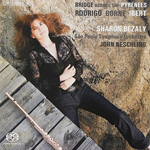CD cover featuring flutist Sharon Bezaly with flute and orchestra details.