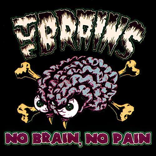 CD cover: cartoon brain with eyes, bones, and band name "The Brains".