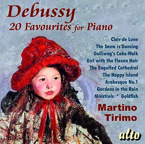 CD cover: painting of a girl in a red hat, Debussy piano music.