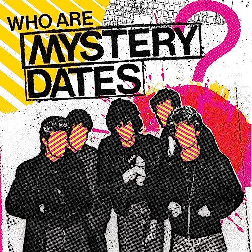 Album cover for “Mystery Dates” featuring obscured figures and bold text.