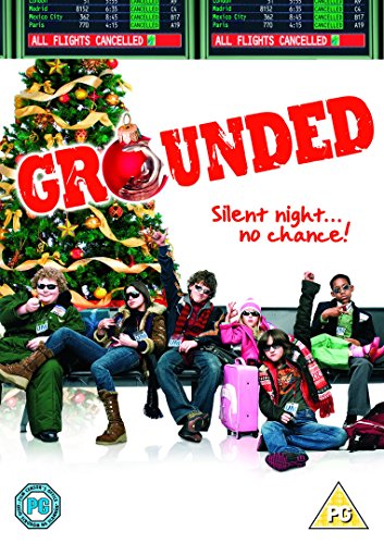 DVD cover for "Grounded" featuring a group of children at an airport.