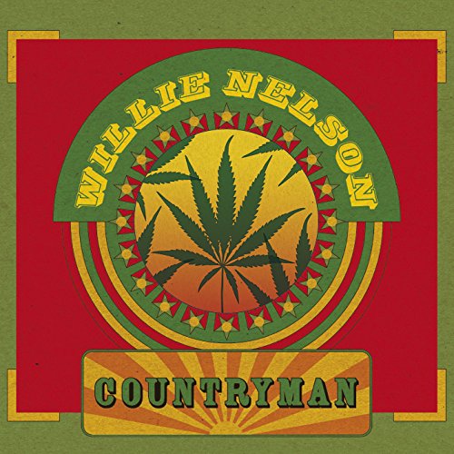Willie Nelson’s “Countryman” CD cover with a cannabis leaf and starburst design.