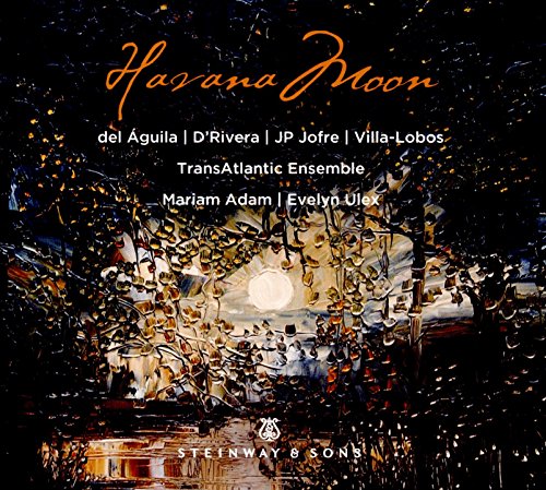CD cover for Translantic Ensemble’s “Havana Moon” with painted moonlit trees.