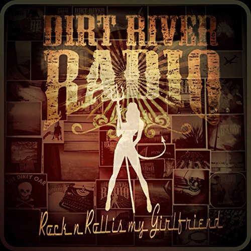 CD cover for Dirt River Radio, collage with silhouette and text.