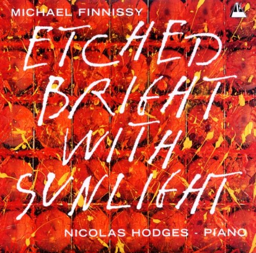 CD cover with white text on a vibrant red and orange abstract background.