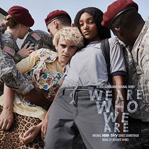 Album cover for “We Are Who We Are” soundtrack featuring young people in uniform.