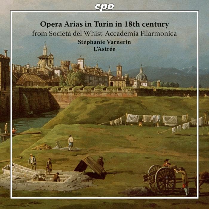 CD cover: 18th-century Turin cityscape with figures in foreground.