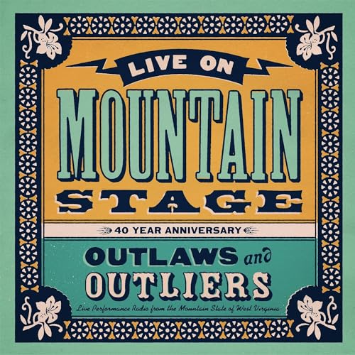 CD cover for “Live On Mountain Stage: Outlaws” with ornate frame.