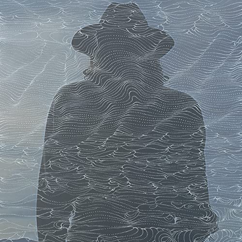 Album cover: Silhouette of a person in a hat with wavy texture.