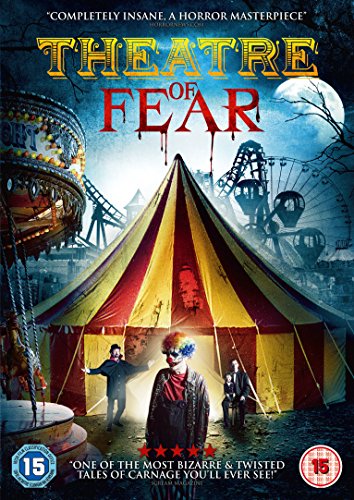 DVD cover for "Theatre Of Fear" featuring a circus tent and clown.