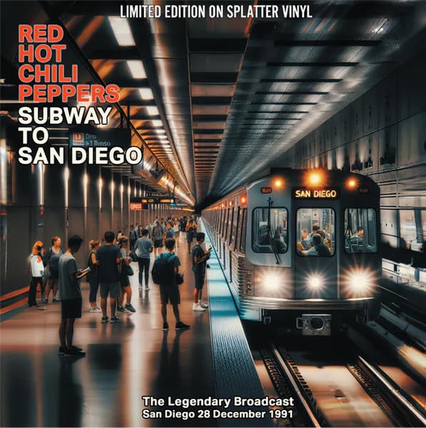 Red Hot Chili Peppers “Subway” vinyl album cover with a subway platform scene.