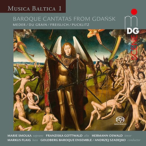 CD cover: Baroque painting of an angel with figures in a landscape.