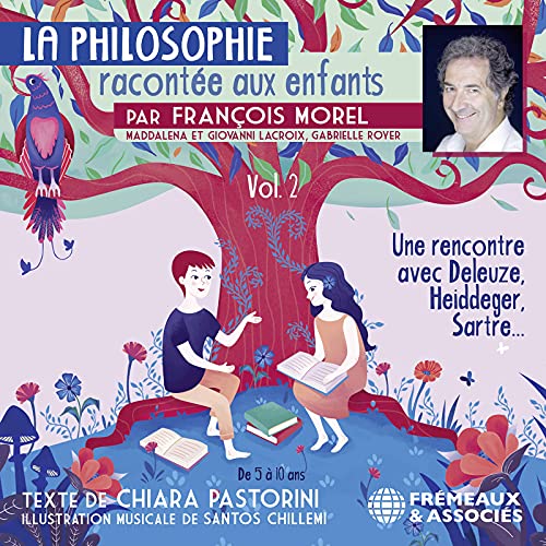 CD cover: children reading under a tree, with philosophical figures pictured.