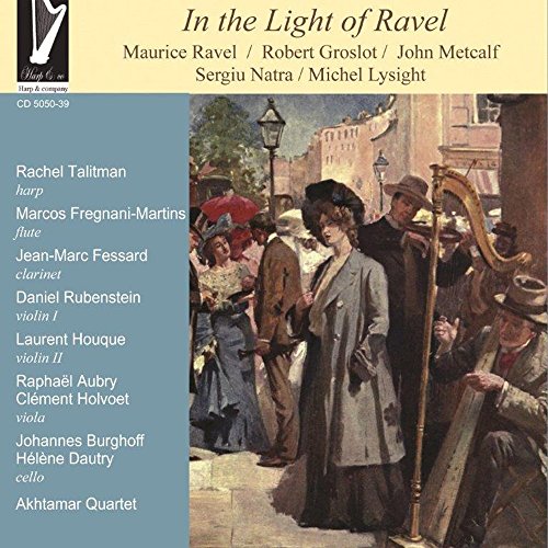 CD cover featuring a painting of a street scene with musicians.
