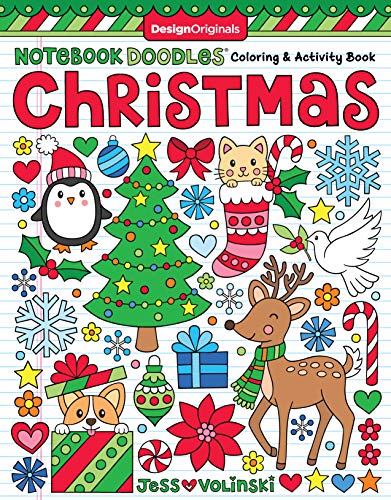 Notebook Doodles Christmas: Coloring & Activity Book (Design Originals) 32 Festive Designs of Reindeer, Penguins, Gifts, Snowflakes, Stockings, Trees, Treats, & More, on High-Quality Perforated Paper