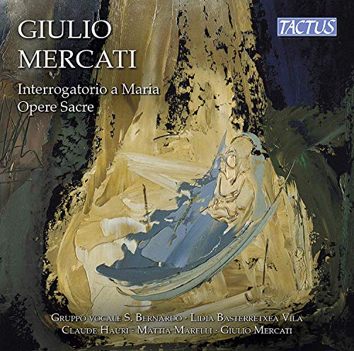 CD cover for Giulio Mercati’s “Interrogatorio a Maria” with abstract painting.