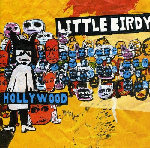 CD cover for "Hollywood" by Little Birdy, featuring colorful, cartoonish faces.