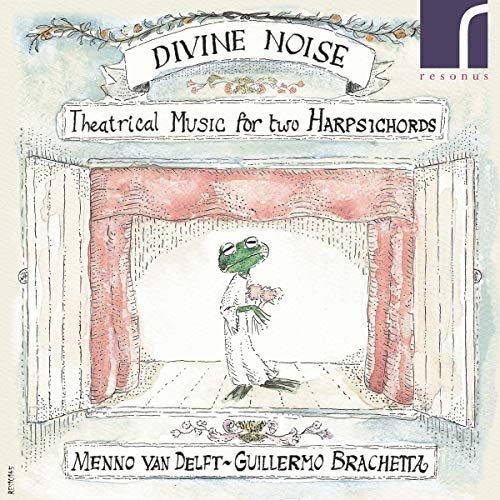 CD cover: painted stage with a frog performer and red curtains.