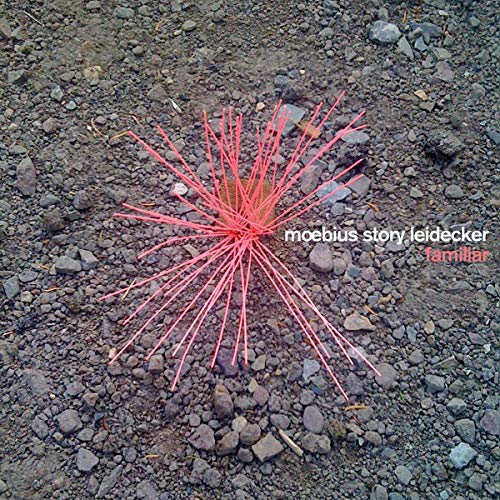 CD cover with a red, spiky object on a gravel background.