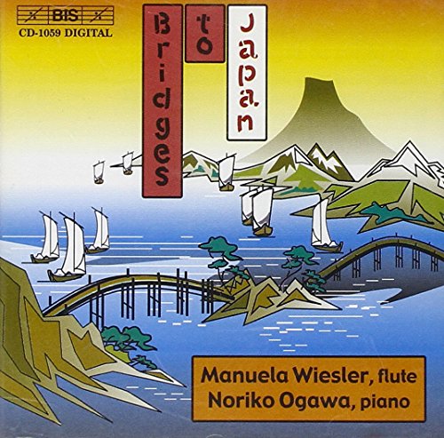 CD cover: Japanese landscape with bridge, boats, and mountains.
