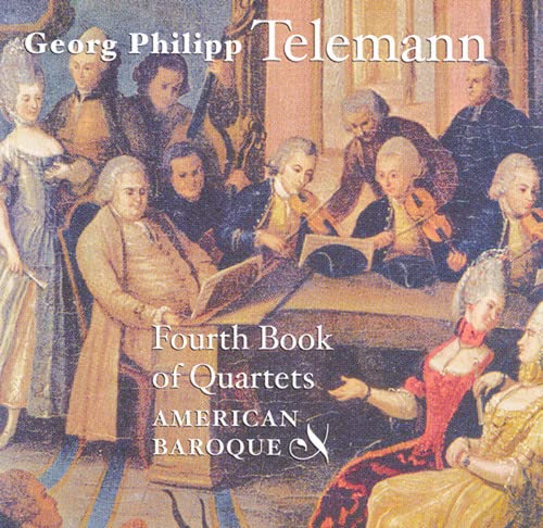 CD cover for Telemann’s Fourth Book of Quartets, featuring a painting.