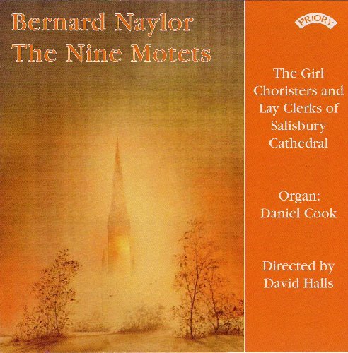 CD cover for Bernard Naylor’s “The Nine Motets” with orange and gold tones.