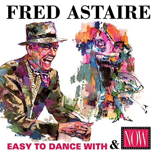 Colorful impressionist painting of Fred Astaire with a dancing couple on a CD cover.