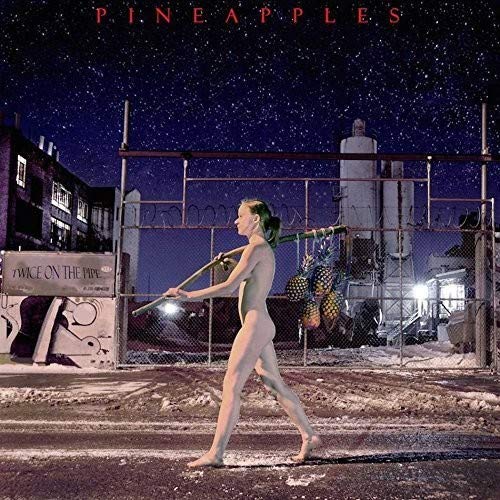 Album cover: nude figure with pineapples under a starry night sky.