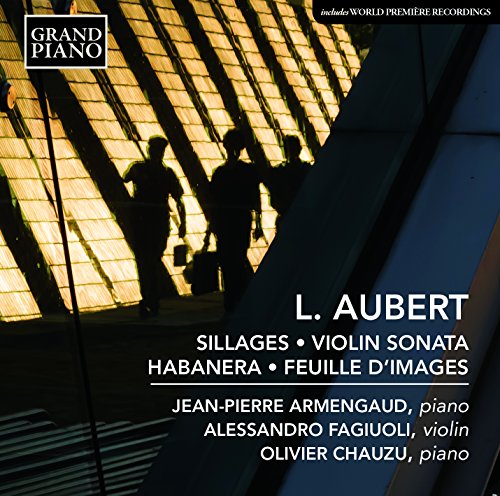 CD cover with silhouetted figures and text naming composers Aubert, Armengaud, and Chauzu.