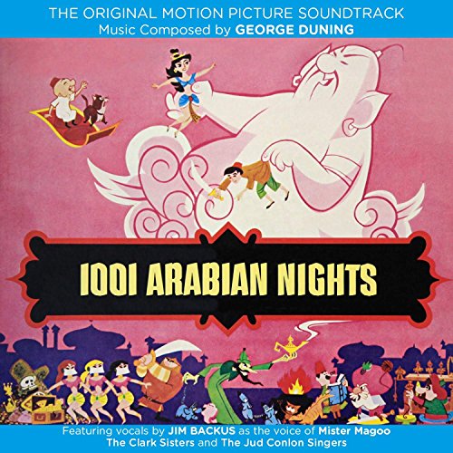 CD cover for "1001 Arabian Nights" featuring cartoon characters and ornate design.