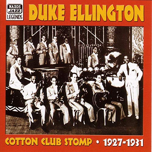 Duke Ellington's "Cotton Club Stomp" CD cover featuring a vintage jazz band.