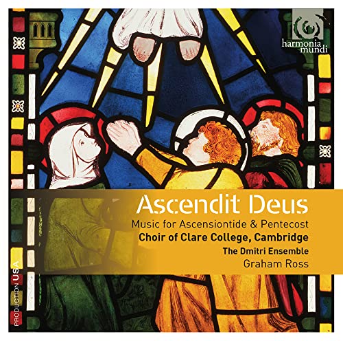 CD cover featuring a stained glass depiction of figures with raised hands.