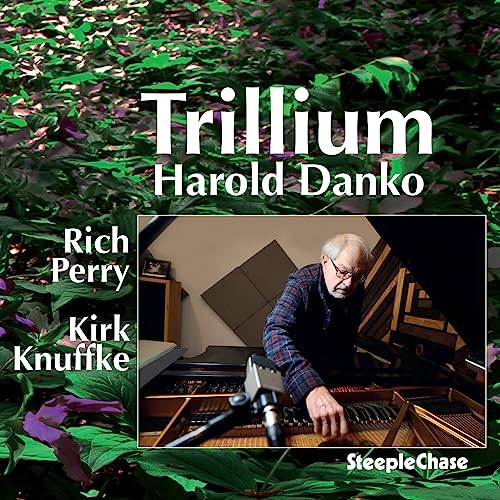 CD cover for Harold Danko's "Trillium" featuring a musician at an organ.