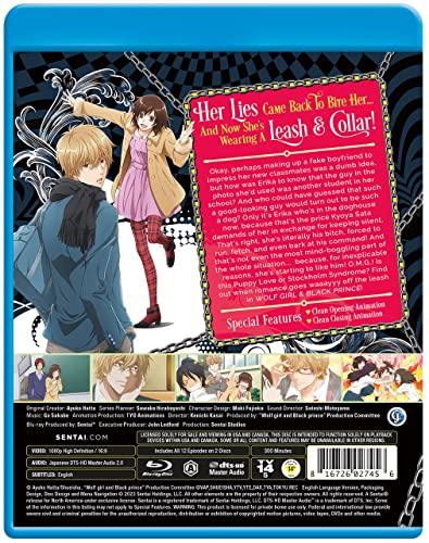 Blu-ray case for "Wolf Girl & Black Prince" anime featuring two characters.