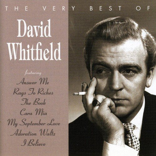 CD cover featuring a portrait of singer David Whitfield with a cigarette.