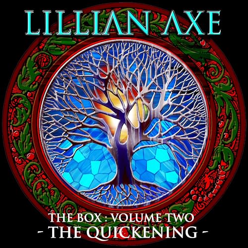 Lillian Axe album cover: a stained-glass style tree within an ornate frame.