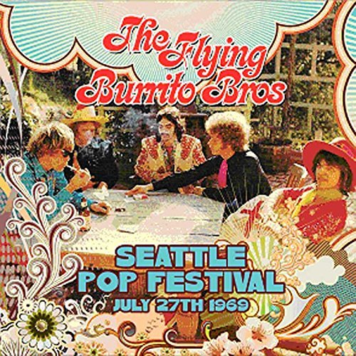Album cover for The Flying Burrito Brothers featuring musicians at a table.