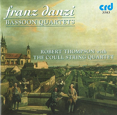 CD cover for Franz Danzi’s Bassoon Quartets featuring a historical landscape.
