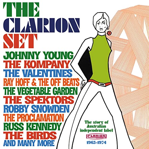 CD clamshell box for “The Clarion Set” featuring retro artwork and band names.