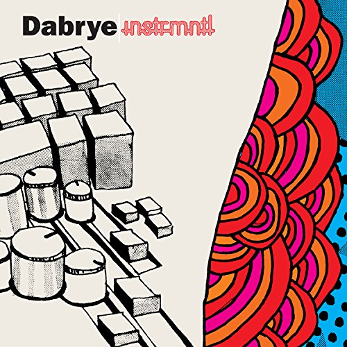 Album cover for Dabrye - Instrmntl, featuring factory illustration and colorful waves.