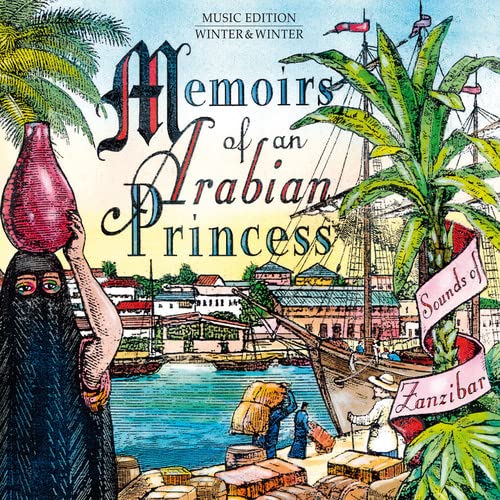 CD cover with a colorful illustration of a Zanzibari harbor scene.