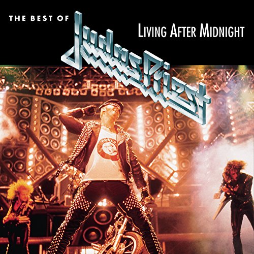 Judas Priest album cover featuring a live concert performance scene.