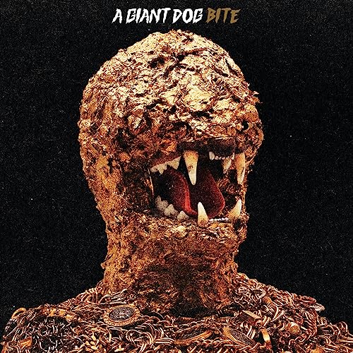 Album cover: monstrous, textured head with sharp teeth and open mouth.