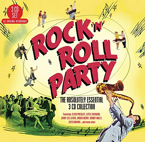 3CD set cover for "Rock 'n' Roll Party" with musicians and dancers.