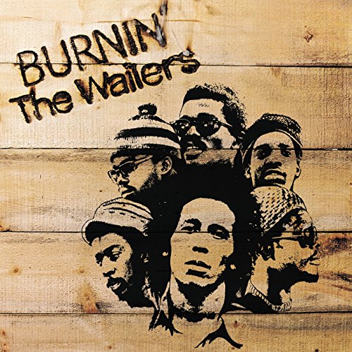 Burnin'" album cover by The Wailers, featuring portraits of band members.